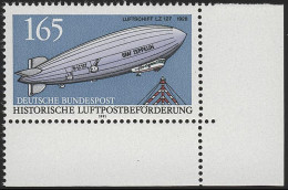1525 Luftpostbeförderung 165 Pf ** Ecke U.r. - Unused Stamps