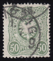 44c Krone/Adler 50 Pfennig, Seltenere Farbe C, Gestempelt O Geprüft Wiegand BPP - Used Stamps