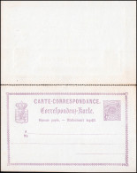 Luxemburg Postkarte P 10 Doppelkarte 5/5 C., Ungebraucht **, Randvergilbung - Other & Unclassified