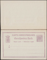 Luxemburg Postkarte P 10 Doppelkarte 5/5 C., Ungebraucht **, Leicht Angetrennt - Sonstige & Ohne Zuordnung