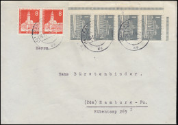 Berliner Stadtbilder 187 Als Paar + 140x Als Eckstreifen Bf. FRANKFURT 26.11.59 - Storia Postale