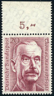 237 Thomas Mann ** Oberrand Durchgezähnt - Ungebraucht