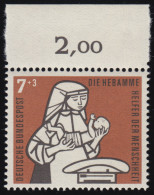 243 Kinderpflege 7+3 Pf Hebamme ** Oberrand - Unused Stamps