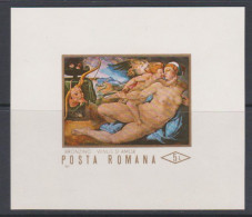 Roumanie 1971 BL 88 ** Tableau De Bronzino Vénus Et L’amour - Blocks & Kleinbögen