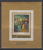 Roumanie 1973 BL 106 ** Tableau De N Livaditti La Famille Du Poète V Alecsandri - Blocks & Kleinbögen