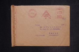 ALLEMAGNE - Enveloppe Commerciale De Leipzig Pour Paris En 1943 Avec Contrôle , Affranchissement Mécanique - L 152857 - Lettres & Documents