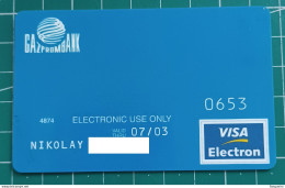 RUSSIA CREDIT CARD GAZPROM BANK - Tarjetas De Crédito (caducidad Min 10 Años)