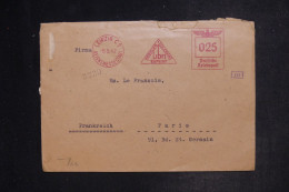 ALLEMAGNE - Enveloppe Commerciale De Leipzig Pour Paris En 1942 Avec Contrôle , Affranchissement Mécanique - L 152858 - Briefe U. Dokumente