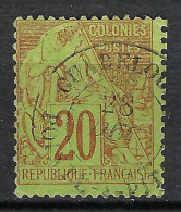 FRANCE Colonies Emissions Générales Ca.1881: Le Y&T 52 Obl. CAD "Pointe à Pitre (Guadeloupe)" - Alphée Dubois