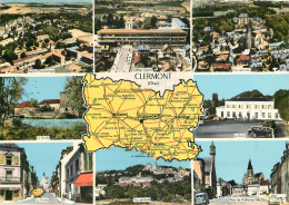 60 CLERMONT MULTIVUES CARTE GEOGRAPHIQUE - Clermont