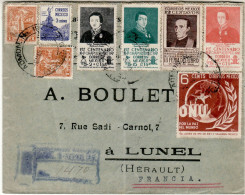 MEXICO 1948  AIRMAIL R -  LETTER SENT FROM MEXICO TO LUNEL - Mexique