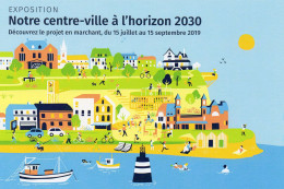 L - CARTE PUBLICITAIRE - MANCHE - GRANVILLE - EXPOSITION NOTRE CENTRE-VILLE A L'HORIZON 2030 - Sonstige & Ohne Zuordnung