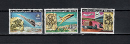 Libya 1977 UPU Centenary, Space, Concorde, Set Of 3 MNH - U.P.U.