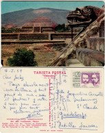 MEXICO 1959 POSTCARD SENT FROM MEXICO TO GUADELOUPE - Messico