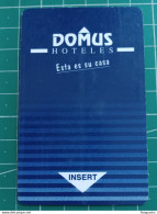 SPAIN HOTEL KEYCARD DOMUS - Hotel Keycards