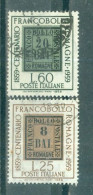 ITALIE - N°800 Et 801 Obliéré - Centenaire Du Timbre De Romagne. Sujets Divers Dans Un Même Cadre. - 1946-60: Used