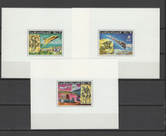 Libya 1977 UPU Centenary, Space, Concorde, Set Of 3 S/s Imperf. MNH -scarce- - U.P.U.