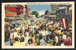 AK Traverse City, MI, National Cherry Festival Crowd On Front Street  - Other & Unclassified