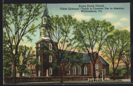 AK Williamsburg, VA, Bruton Parish Church, Oldest Episcopal Church In Constant Use In America  - Autres & Non Classés
