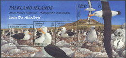 ARCTIC-ANTARCTIC, FALKLAND ISLS. 2003 BIRDLIFE INT. S/S OF 5, ALBATROSSES** - Faune Antarctique