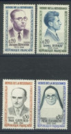 FRANCE - 1961, RESISTANCE HEROES STAMPS COMPLETE SET OF 4, UMM (**). - Neufs