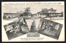 AK Alden, NY, Park Hotel And Black Water Baths, John K. Healy, Owner-Manager  - Other & Unclassified