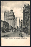 AK Philadelphia, PA, Broad Street Looking North From Spruce Street  - Philadelphia