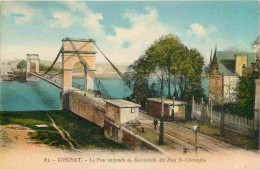 56 - Lorient - Le Pont Suspendu De Kerentrech Dit Pont St Christophe - Colorisée - CPA - Oblitération De 1930 - Voir Sca - Lorient