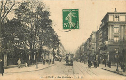 59 - Lille - Rue Nationale - Animée - Tramway - CPA - Voir Scans Recto-Verso - Lille