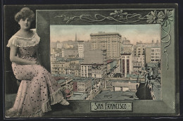 AK San Francisco, CA, Teilansicht Aus Der Vogelschau  - San Francisco