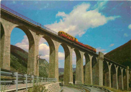 Trains - Trains -  Le Petit Train Jaune De Cerdagne - Ligne De Villefranche De Conflent - Le Petit Train Au Pont Séjourn - Treinen