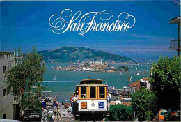 Trains - San Fancisco Cable Car - Automobiles - Voir Timbre - CPM - Voir Scans Recto-Verso - Trenes