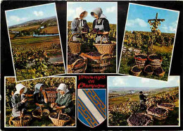 Vignes - Vendanges En Champagne - Multivues - Folklore - Vendanges - Raisins - Vin - CPM - Voir Scans Recto-Verso - Viñedos