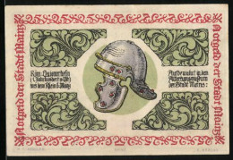 Notgeld Mainz 1921, 25 Pfennig, Röm. Legionarhelm Aus Dem Rhein, Wappen  - [11] Emissions Locales