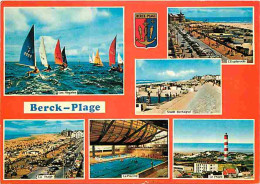 62 - Berck Sur Mer - Multivues - Piscine - Planche à Voile - Blasons - Flamme Postale - CPM - Voir Scans Recto-Verso - Berck