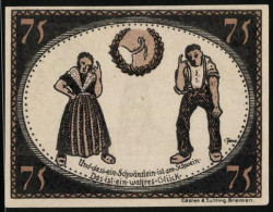 Notgeld Diepholz 1921, 75 Pfennig, Ehepaar Zankt Sich  - [11] Local Banknote Issues