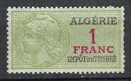 FRANCE Colonies Algérie Ca.1940: TF De 1F Neuf** - Sonstige & Ohne Zuordnung