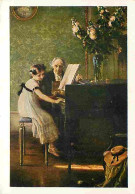Art - Peinture - Juies-Alexis Muenier - La Leçon De Clavecin - Piano - Partition - Instruments De Musique - CPM - Voir S - Malerei & Gemälde