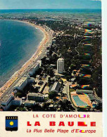 44 - La Baule - Vue Aérienne - Au Premier Plan Le Centre Nautique - Au Fond Le Pouliguen - Blasons - Etat Pli Visible -  - La Baule-Escoublac