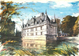 37 - Azay Le Rideau - Le Château - Art Peinture - Carte Neuve - CPM - Voir Scans Recto-Verso - Azay-le-Rideau