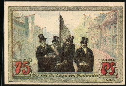Notgeld Finsterwalde 1921, 75 Pfennig, Sänger V. Finsterwalde U. Stadtansichten  - [11] Local Banknote Issues