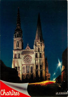 28 - Chartres - Cathédrale Notre Dame - Vue De Nuit - CPM - Voir Scans Recto-Verso - Chartres