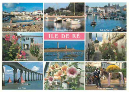 17 - Ile De Ré - Multivues - Anes En Culottes - Bateaux - Fleurs - CPM - Voir Scans Recto-Verso - Ile De Ré