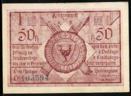 Notgeld Füssen, 50 Pfennig, Kampf Mit Der Hydra, Wappen  - [11] Emissions Locales