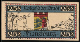 Notgeld Flensburg 1920, 25 Pfennig, Sieger Gehen Beim Tauziehen Hervor  - [11] Emisiones Locales