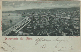 Souvenir De NICE - Bleu à La Lune  "voyagé 1902" - Sonstige & Ohne Zuordnung