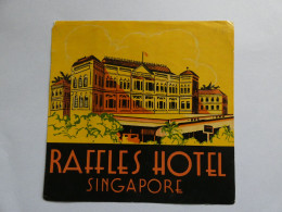étiquette Hôtel Bagage -- Raffles Hotel Singapour Singapore     STEPétiq3 - Etiquettes D'hotels