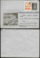 Bulgaria Illustrated Postal Stationery Cover To Germany 1970s Uprated. Varna - Covers & Documents