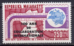Malagasy - Madagascar 1974 UPU Centenary Stamp With Black Overprint MNH - U.P.U.