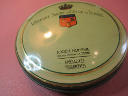 Boite Métallique Ancienne/Confiserie/Véritable De Sucre D'Orge De TOURS/Société Moderne/MI-XXéme            BFPP325 - Cajas